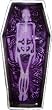 Mens Purple Resin Coffin Casket Skeleton Metal Belt Buckle