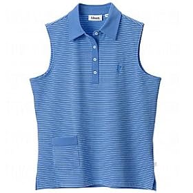 Ashworth Ladies Sleeveless Knit Stripe Polos