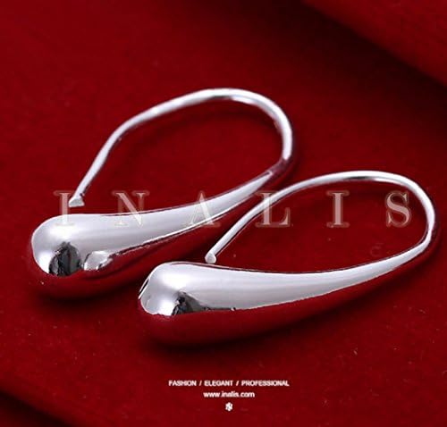 Fashion Jewelry Teardrop Drop Hoop 925 Sterling Silver Earrings for Women Girls