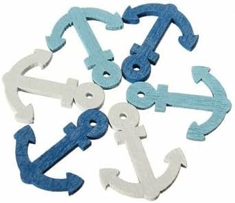 50Pcs Mini Wooden Sea Anchor Nautical Craft Scrapbooking Home D?cor