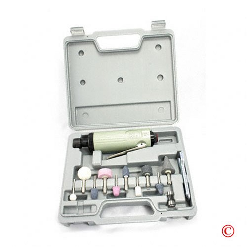 1/4 Heavy Duty Mini Air Die Grinder w/ 10 pc Stone Kit