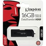 New Kingston Flash Memory Dt100G2/16Gbz 16Gb Retail Stylish Black Convenien ....