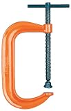 Armstrong 78-638 8-Inch Capacity Deep Throat Pattern C-Clamp, High Visibility Finish, Safety Orange