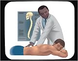 Chiropractor and patient Decorated Mouse Pad