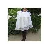 小花柄刺繍入り お宮参り用　お帽子付きケープ