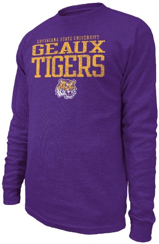 NCAA Men's Lsu Tigers First And Ten Long Sleeved Thermal (Purple,Small)