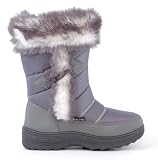 from Mill Outlet Ladies Zip Up Winter Snow Boots Grey Size UK 6 EU 39