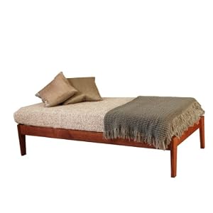 Solid Wood Platform Bed Frame – Dark Finish – Non-Toxic – No Lacquer