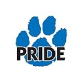 Pride Paw Print Cheer Cheek Decal 100-pk. - Blue