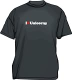 I Heart (Love) Unicorns Men's tee Shirt in 12 colors Small thru 6XL