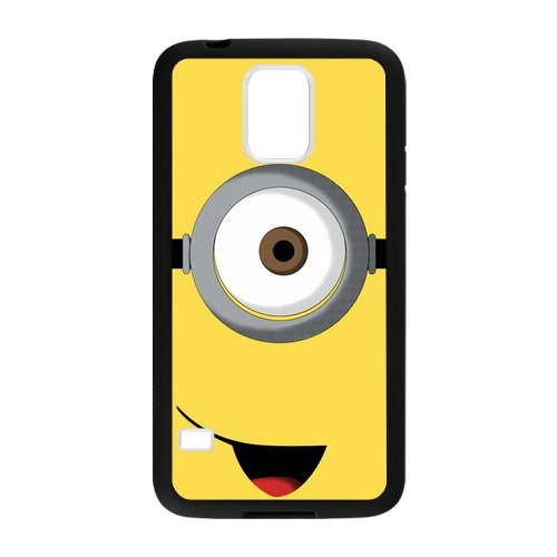 Minions Stuart Custom Phone Cases Design for Samsung Galaxy S5 covers with Balck Laser Technology