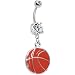 Crystalline Gem Basketball Belly Ring