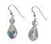 ERC205 Swarovski AB Crystal Earrings 20mm AB Crystal TearDrop Sterling Silver Earring...