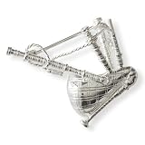 Bijou musique broche en argent : cornemuse