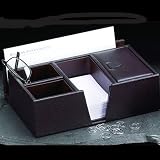 Brown Leather Stationary Box