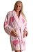 Sweetheart Appliqued Bathrobe, 100% Cotton Terry Cloth, Short, Med. Pink, One Size