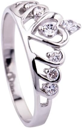 925 STERLING SILVER Ring fashion Crown Princess Queen girl valentine gift CVR0047