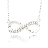 Sterling Silver Diamond Accent Infinity Necklace