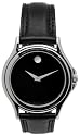 Movado Men's Museum Black Genuine Leather Strap Watch #0605761
