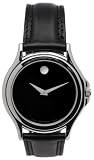 Movado Men's Museum Black Genuine Leather Strap Watch #0605761