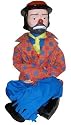 Emmett Kelly Jr 30" Ventriloquist Doll In Tote
