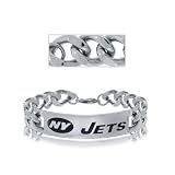 NFL Football Stainless Steel New York Jets ID Bracelet