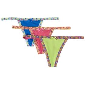 Rampage Women's 3-Pack Floral Waist Thong