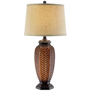 Faux Wicker Jar Table Lamp