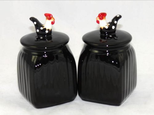 ROOSTER W/DOTS 2-PIECES SALT 83728BY ACK.