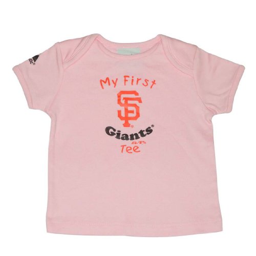 Majestic Infant Baby MLB San Francisco Giants My First Tee T-Shirt - Pink (Size: 3/6M)