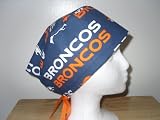 Mens Scrub Cap, Surgical Hat, Denver Broncos