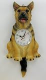 Product details for German Shepherd Dog Pendulum Wall Clock Tail Wags