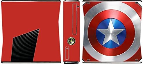 Popular Superhero Shield Print Xbox 360 Slim (2010) Vinyl Decal Sticker Skin