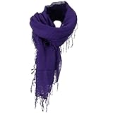 Over sized Viscose Square Scarf - Purple W31S39B