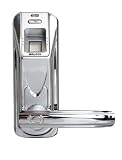 biometric fingerprint BIOREMOTE 333 Biometric Fingerprint Door Lock with Reversible Handle, Polished Chrome Finish with Silver Accent