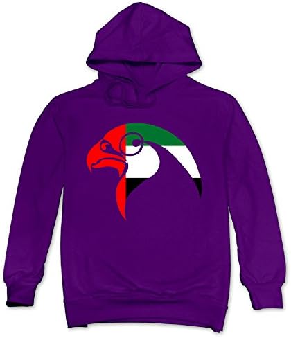 ReBorn Men's Autumn UAE Peregrine Falcon Hoodies S Purple