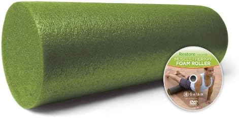 Gaiam Restore 18-Inch Muscle Therapy Foam Roller w/ DVD