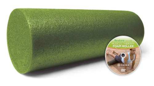 Gaiam Restore 18-Inch Muscle Therapy Foam Roller w/ DVD