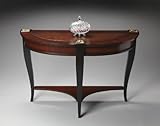 UPC 797379000105 product image for Connoisseur's Leather Inset Demilune Console Table | upcitemdb.com