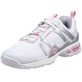 Wilson Women's Tour Spin Tennis Shoe,White/Silver/Pink,8 M US
