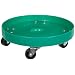 Dixie Poly D-21-35 Plastic Drum Dolly for 35 gallon Drum, 600 lbs Capacity, 21.5" Diameter x 6.5" Height, Green