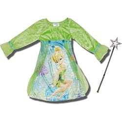 Disney Fairies "Tinkerbell" Crushed Velour Nightgown with Wand