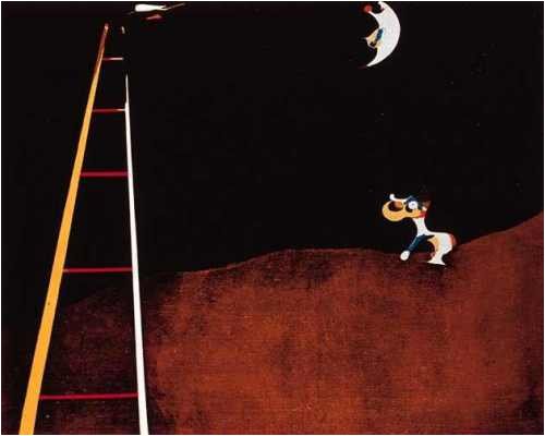Cover image : Hund und Mond art print 57x58cm by Joan Miro