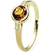 Goldmaid Damen-Ring 585 Gelbgold 4 Diamanten 1 Citrin 0,02ct Gr. 54 Fa R2944GG54