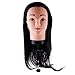 Synthetic Head Hairdressing Mannequin Clamp Human Hair Practice Training Model