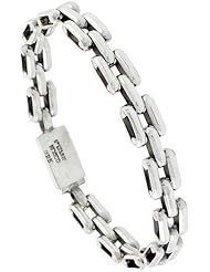 Sterling Silver Bar Link Bracelet 5/16 inch wide, sizes 8, 8.5 & 9 inch
