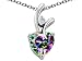 Original Star K(tm) Heart Shaped 8mm Mystic Topaz Pendant in .925 Sterling Silver