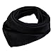 Womenâ€™s Solid Color Square Scarf Neckerchief (Black)