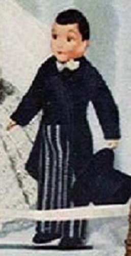 HERE COMES THE GROOM! Crocheted Doll Pattern. A vintage 1951
