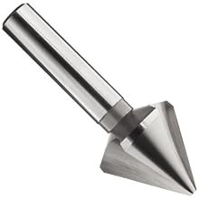 Magafor 432 Series Cobalt Steel Single-End Countersink, Uncoated (Bright) Finish, 3 Flutes, 60 Degrees, Round Shank